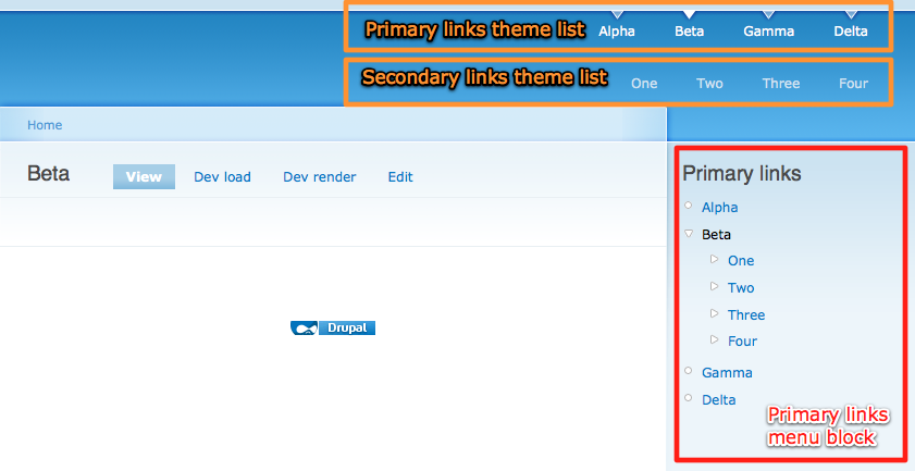 Drupal primary and secondary menus.png